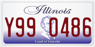 IL license plate Y990486