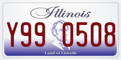 IL license plate Y990508