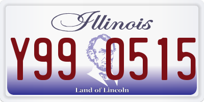 IL license plate Y990515