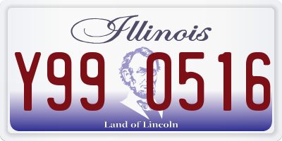 IL license plate Y990516