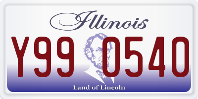 IL license plate Y990540