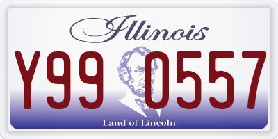 IL license plate Y990557