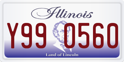 IL license plate Y990560