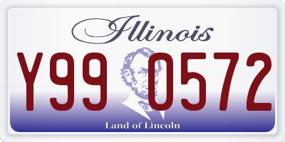 IL license plate Y990572