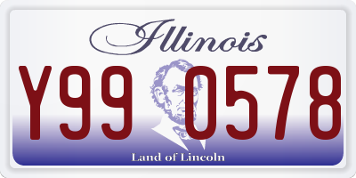IL license plate Y990578
