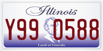 IL license plate Y990588