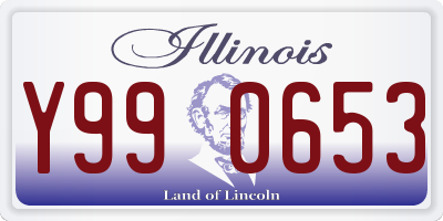 IL license plate Y990653