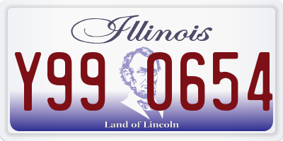 IL license plate Y990654