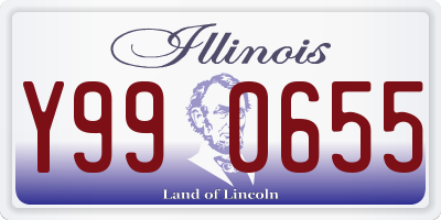 IL license plate Y990655