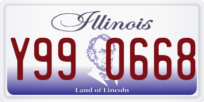 IL license plate Y990668