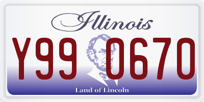 IL license plate Y990670