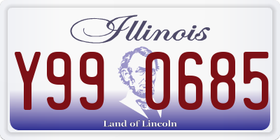 IL license plate Y990685