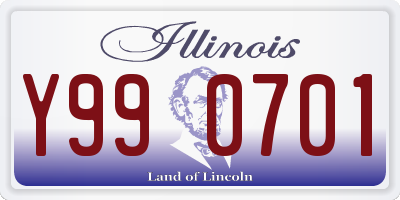 IL license plate Y990701