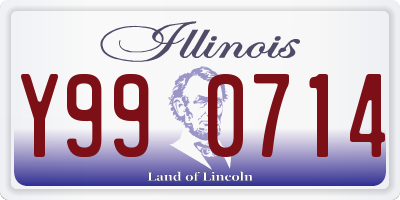 IL license plate Y990714