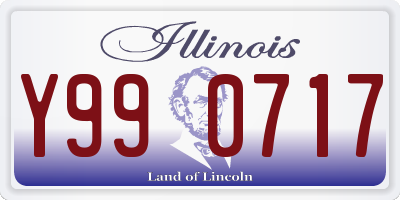 IL license plate Y990717