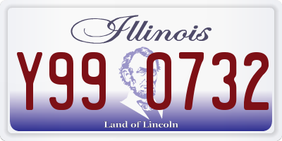 IL license plate Y990732