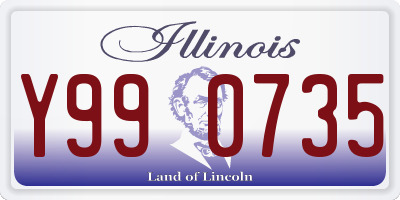 IL license plate Y990735