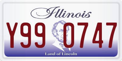 IL license plate Y990747