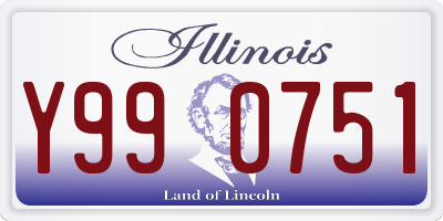 IL license plate Y990751
