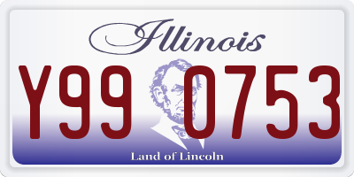 IL license plate Y990753