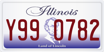 IL license plate Y990782