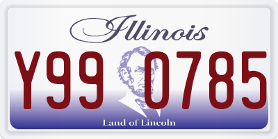 IL license plate Y990785