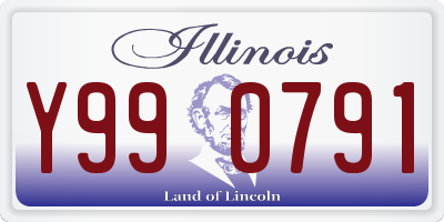 IL license plate Y990791