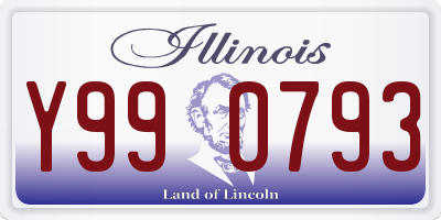 IL license plate Y990793