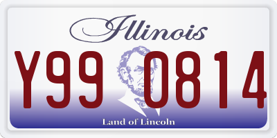 IL license plate Y990814
