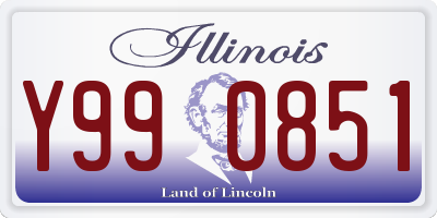 IL license plate Y990851