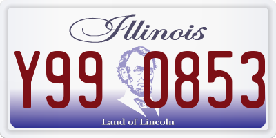 IL license plate Y990853