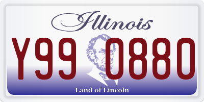 IL license plate Y990880