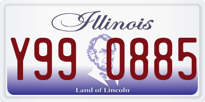 IL license plate Y990885