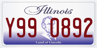 IL license plate Y990892