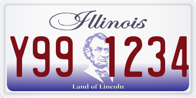 IL license plate Y991234