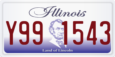 IL license plate Y991543