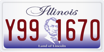 IL license plate Y991670