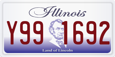 IL license plate Y991692