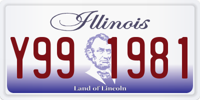 IL license plate Y991981