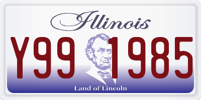 IL license plate Y991985