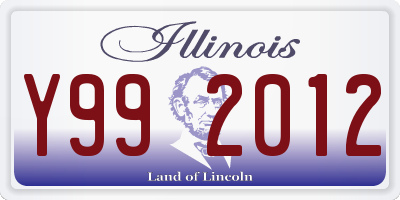 IL license plate Y992012