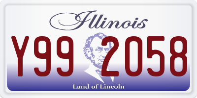 IL license plate Y992058