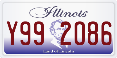 IL license plate Y992086