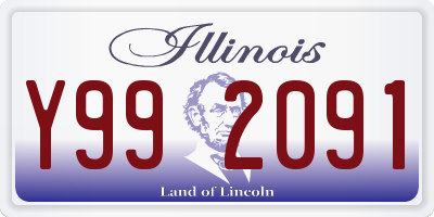 IL license plate Y992091