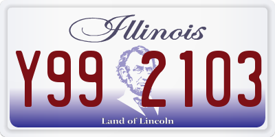 IL license plate Y992103