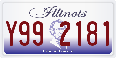 IL license plate Y992181