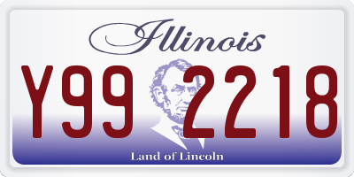 IL license plate Y992218