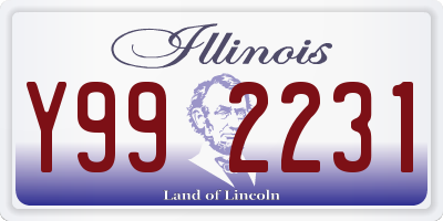 IL license plate Y992231