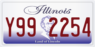 IL license plate Y992254