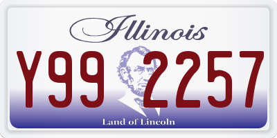 IL license plate Y992257